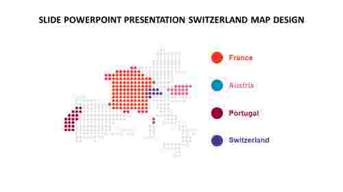 Slide powerpoint presentation switzerland map design
